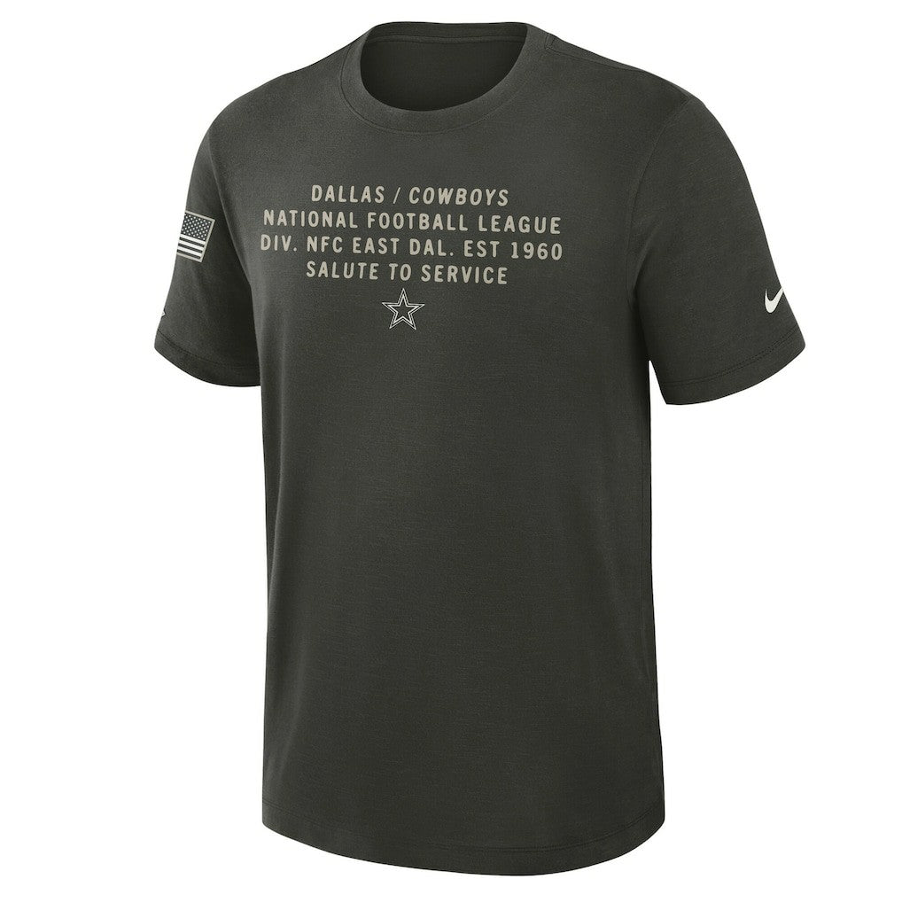 Dallas Cowboys 2025 Salute to Service Sideline Slub Dri-FIT T-Shirt Forest Green