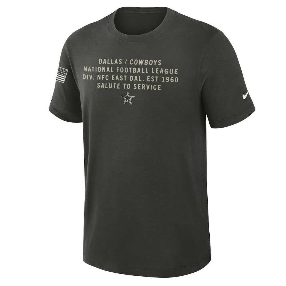Dallas Cowboys 2025 Salute to Service Sideline Slub Dri-FIT T-Shirt Forest Green