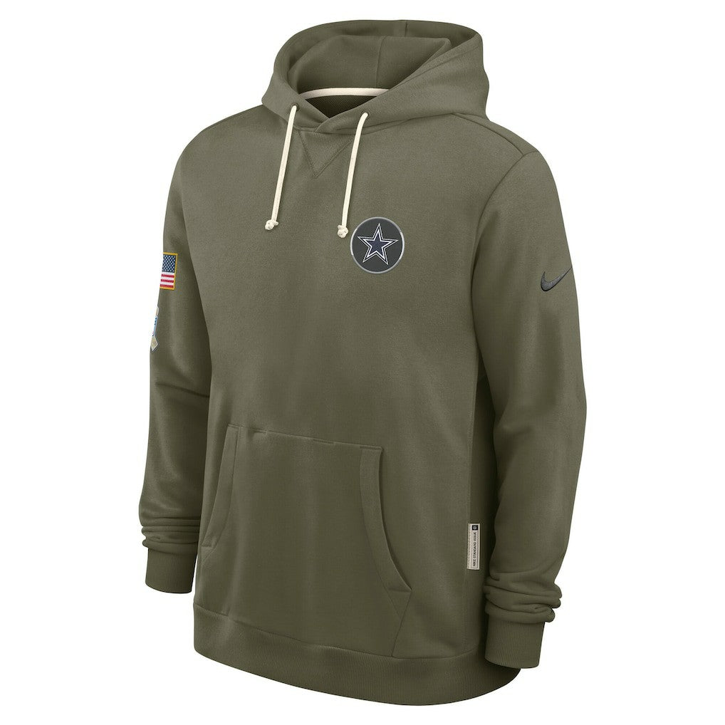 Dallas Cowboys 2025 Salute to Service Sideline Standard Issue Dri-FIT Hoodie Olive