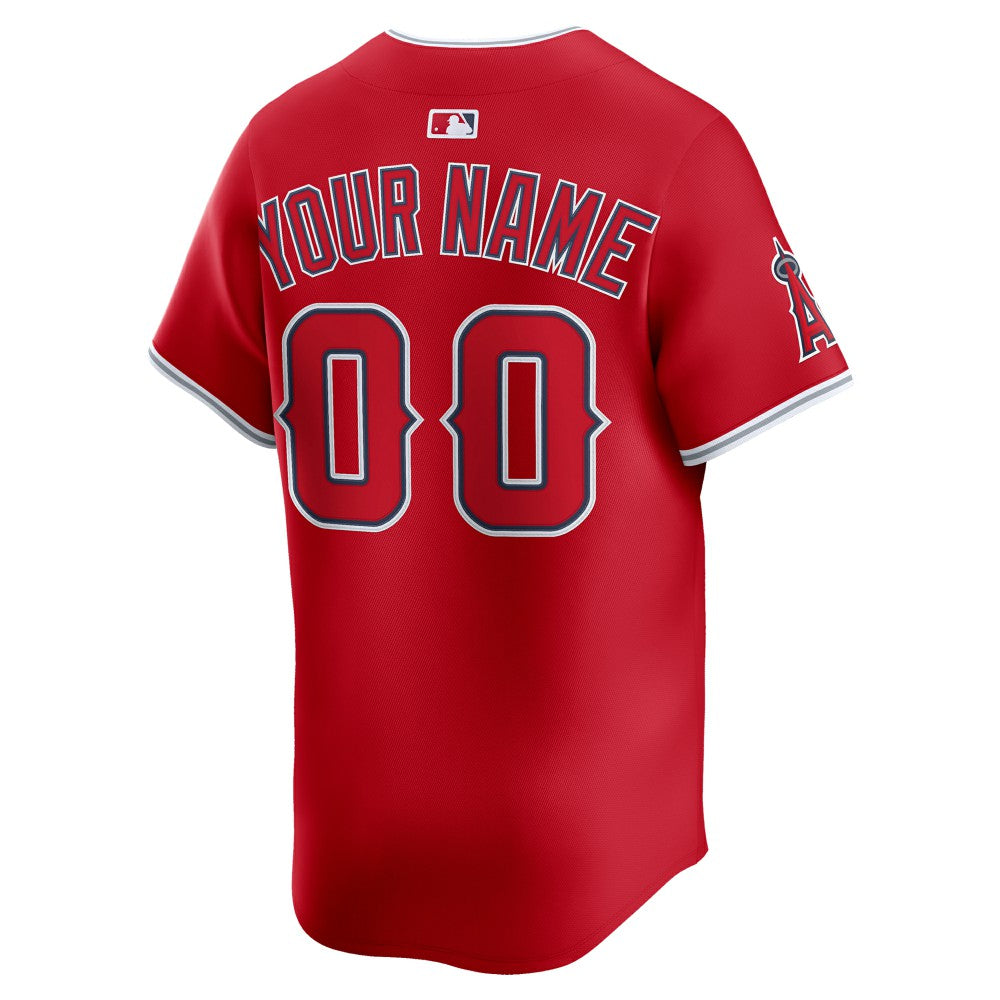 Los Angeles Angels Nike Alternate Limited Custom Jersey - Red Jerseys