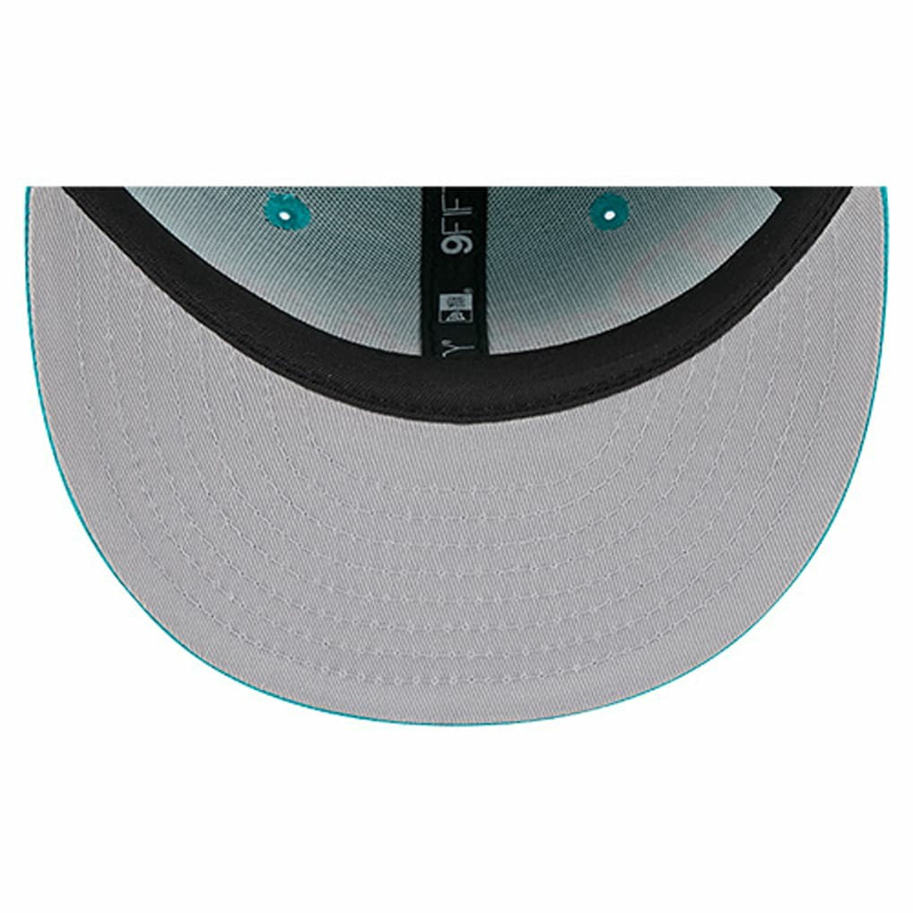Miami Dolphins New Era Youth Main Script 9FIFTY Snapback Hat Aqua
