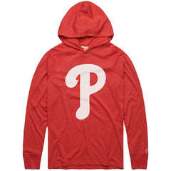 Philadelphia Phillies Homage Lightweight Raglan Tri-Blend Pullover Hoodie - Red Hoodies