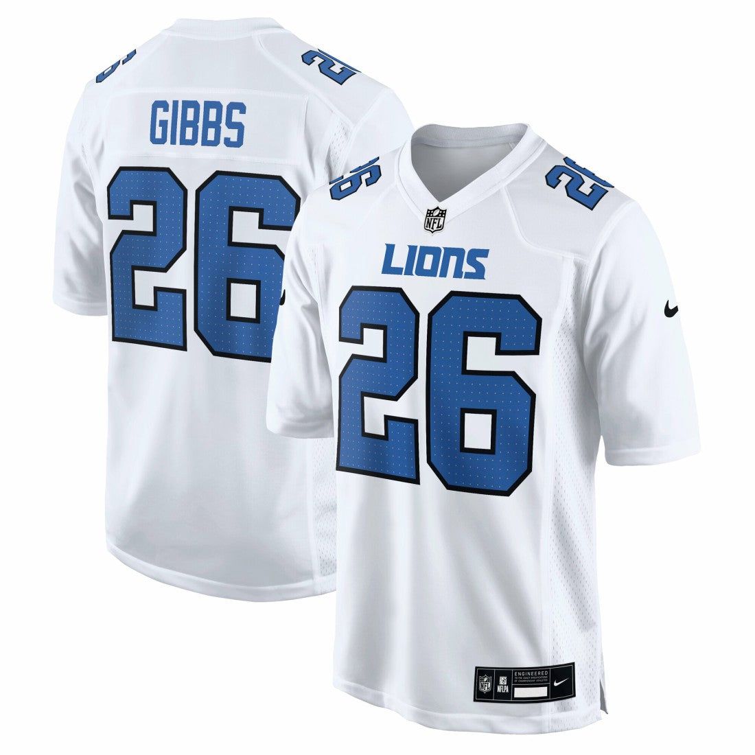 Jahmyr Gibbs Detroit Lions Tundra Fashion Game Jersey White