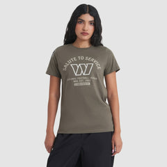 Washington Commanders Women's 2025 Salute to Service Sideline T-Shirt Olive