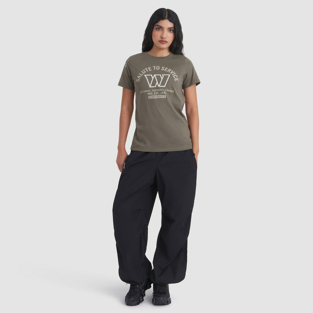 Washington Commanders Women's 2025 Salute to Service Sideline T-Shirt Olive