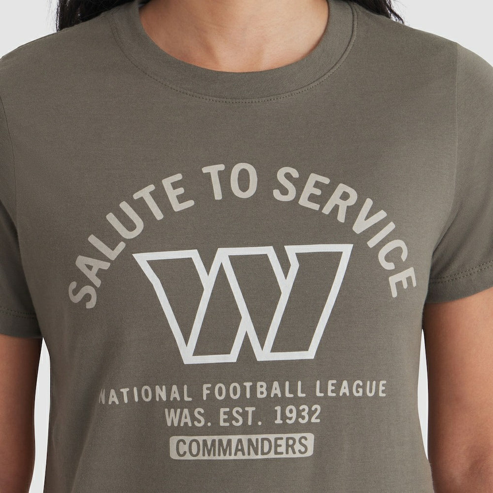 Washington Commanders Women's 2025 Salute to Service Sideline T-Shirt Olive