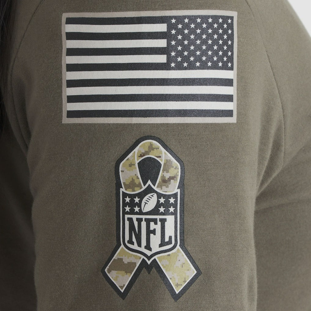 Houston Texans Women's 2025 Salute to Service Sideline T-Shirt Olive
