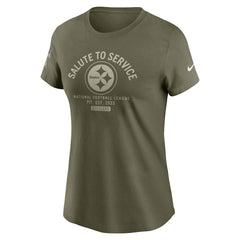 Pittsburgh Steelers Women's 2025 Salute to Service Sideline T-Shirt Olive