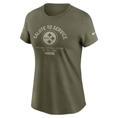 Pittsburgh Steelers Women's 2025 Salute to Service Sideline T-Shirt Olive