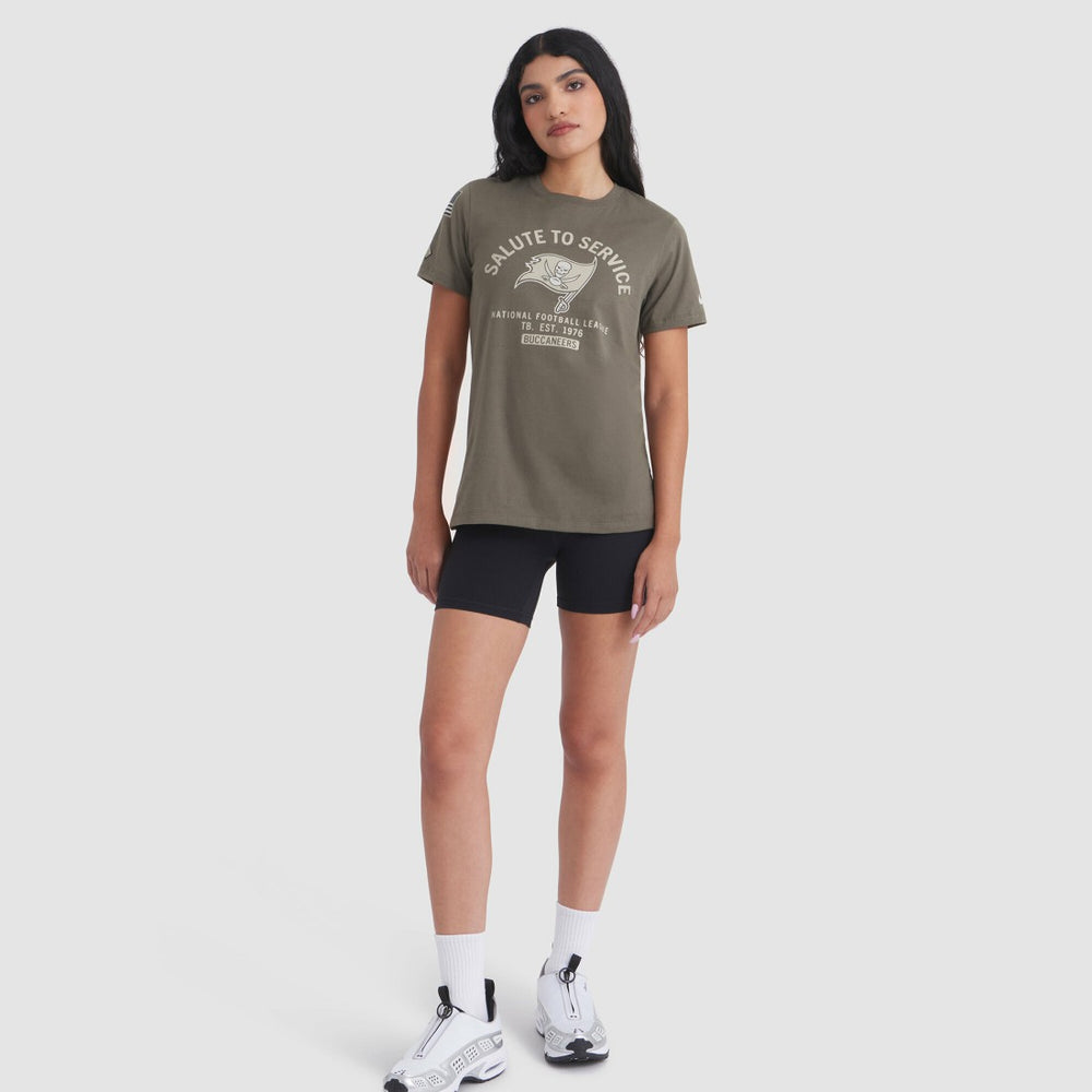 Tampa Bay Buccaneers Women's 2025 Salute to Service Sideline T-Shirt Olive