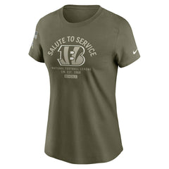 Cincinnati Bengals Women's 2025 Salute to Service Sideline T-Shirt Olive