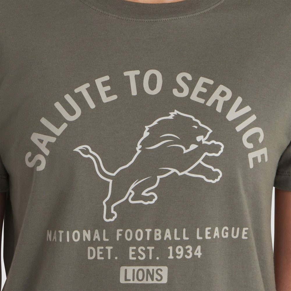 Detroit Lions Women's 2025 Salute to Service Sideline T-Shirt Olive