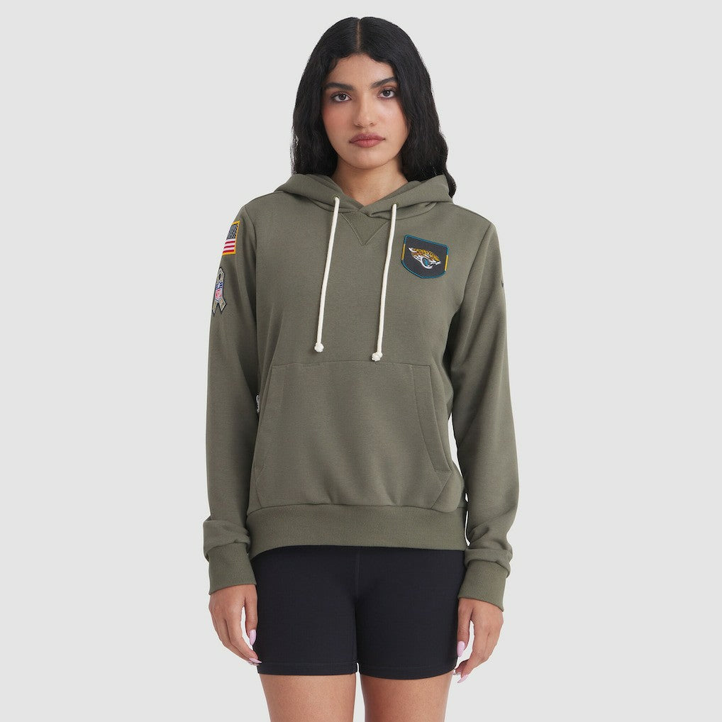 Jacksonville Jaguars Women's 2025 Salute to Service Sideline Standard Issue Dri-FIT Hoodie Olive