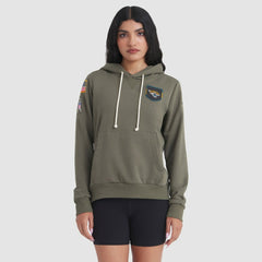Jacksonville Jaguars Women's 2025 Salute to Service Sideline Standard Issue Dri-FIT Hoodie Olive