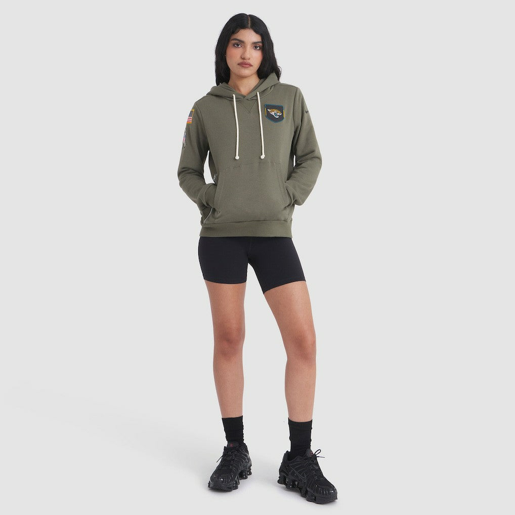 Jacksonville Jaguars Women's 2025 Salute to Service Sideline Standard Issue Dri-FIT Hoodie Olive