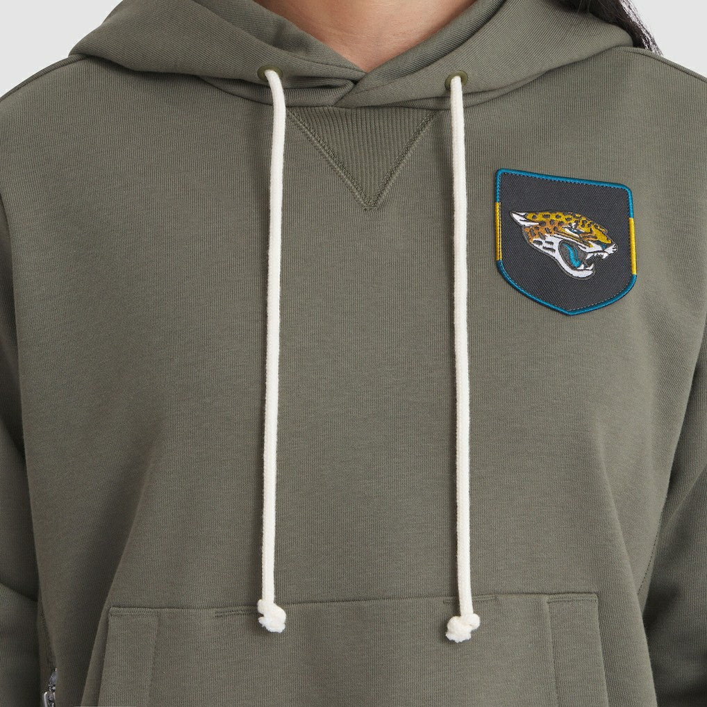 Jacksonville Jaguars Women's 2025 Salute to Service Sideline Standard Issue Dri-FIT Hoodie Olive
