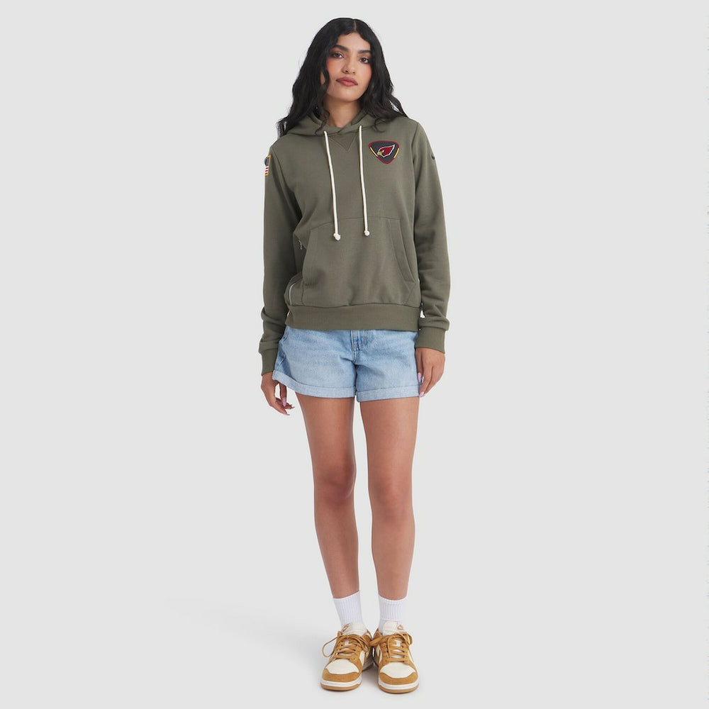 Arizona Cardinals Women's 2025 Salute to Service Sideline Standard Issue Dri-FIT Hoodie Olive