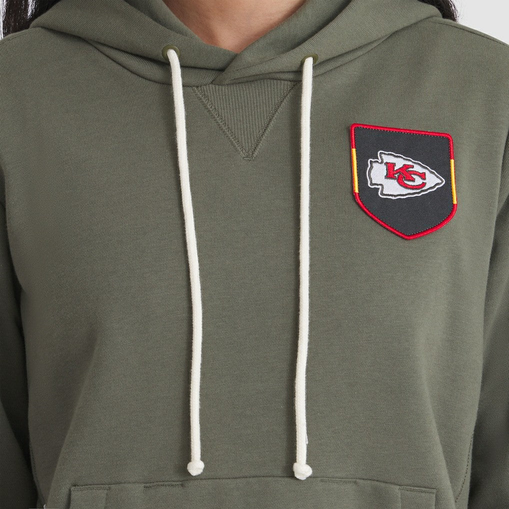 Kansas City Chiefs Women's 2025 Salute to Service Sideline Standard Issue Dri-FIT Hoodie Olive