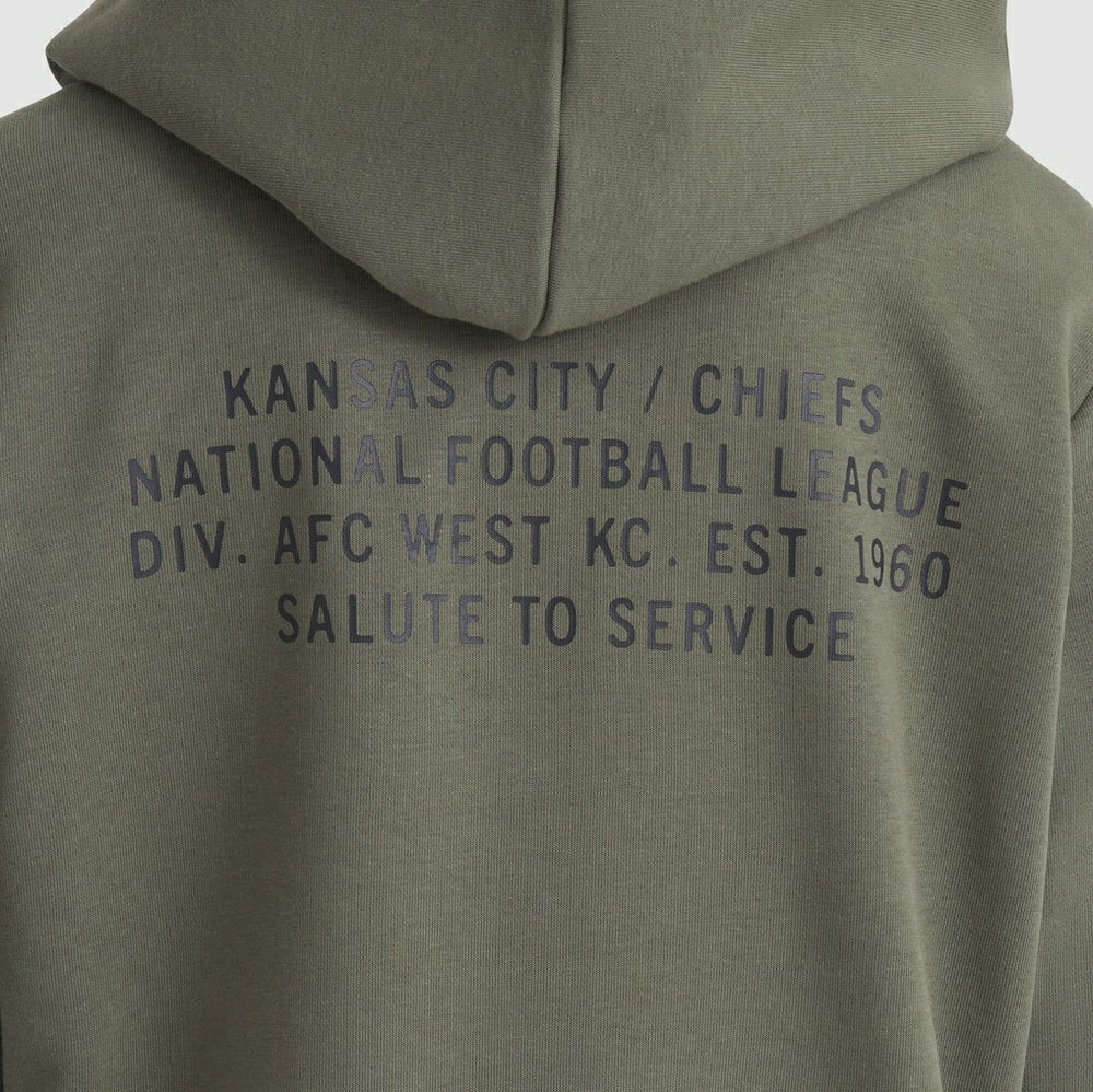 Kansas City Chiefs Women's 2025 Salute to Service Sideline Standard Issue Dri-FIT Hoodie Olive