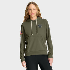 Las Vegas Raiders Women's 2025 Salute to Service Sideline Standard Issue Dri-FIT Hoodie Olive