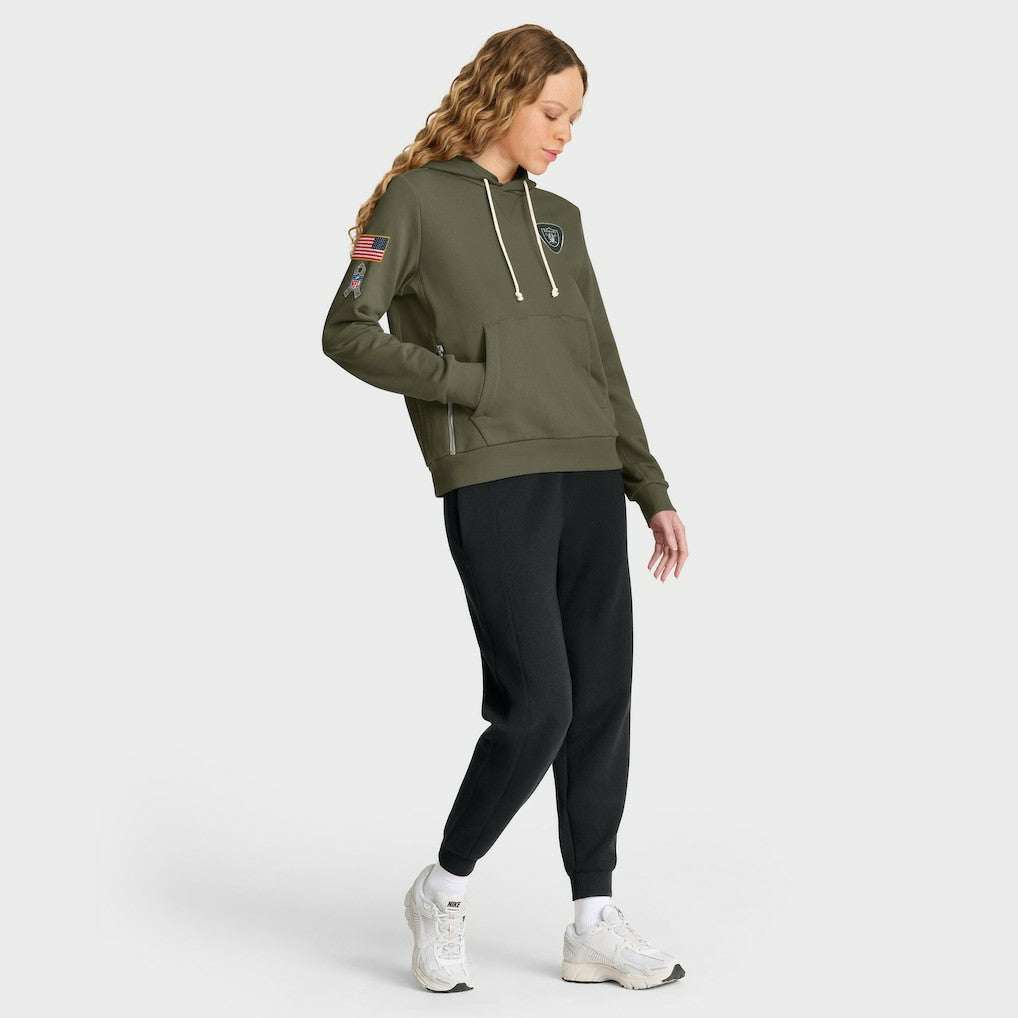 Las Vegas Raiders Women's 2025 Salute to Service Sideline Standard Issue Dri-FIT Hoodie Olive