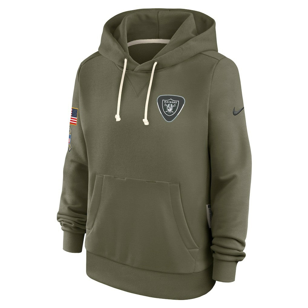 Las Vegas Raiders Women's 2025 Salute to Service Sideline Standard Issue Dri-FIT Hoodie Olive