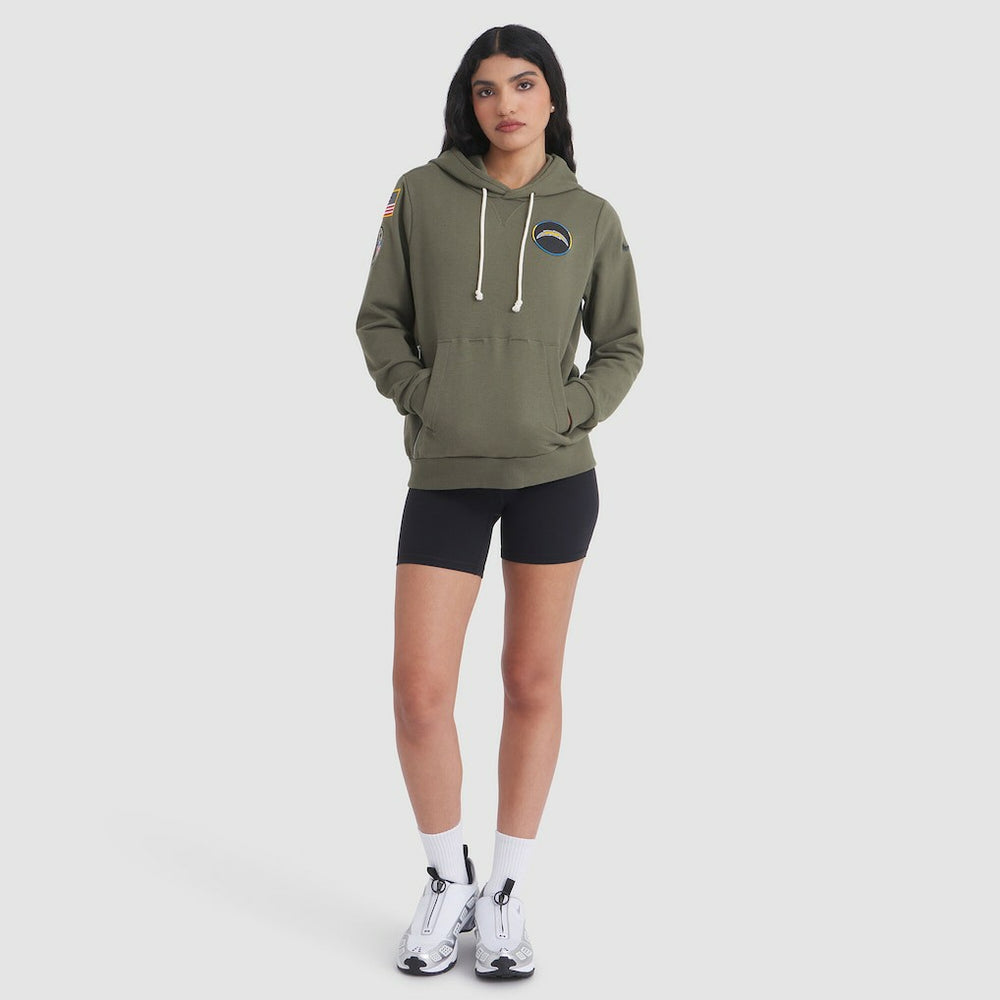 Los Angeles Chargers Women's 2025 Salute to Service Sideline Standard Issue Dri-FIT Hoodie Olive