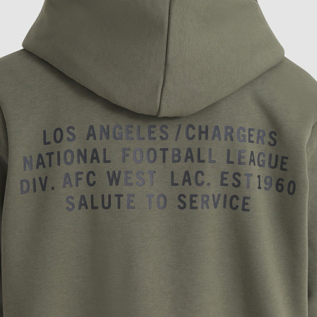 Los Angeles Chargers Women's 2025 Salute to Service Sideline Standard Issue Dri-FIT Hoodie Olive