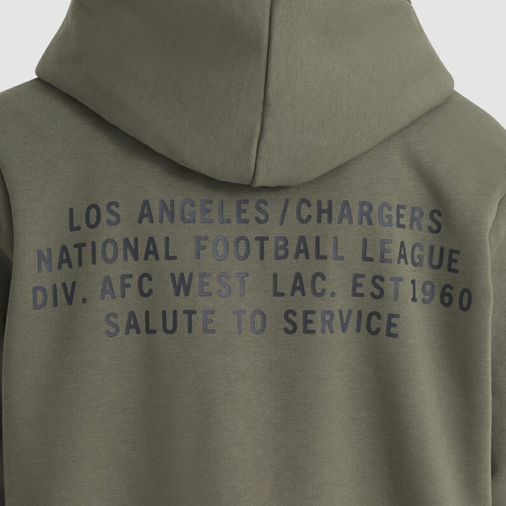Los Angeles Chargers Women's 2025 Salute to Service Sideline Standard Issue Dri-FIT Hoodie Olive