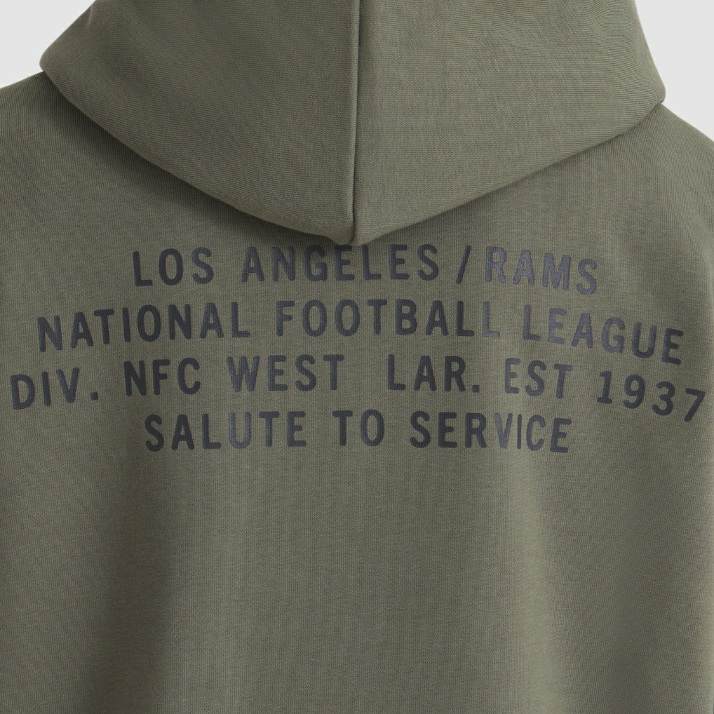 Los Angeles Rams Women's 2025 Salute to Service Sideline Standard Issue Dri-FIT Hoodie Olive