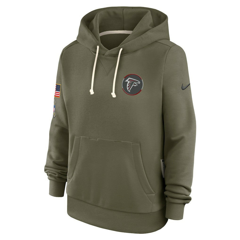 Atlanta Falcons Women's 2025 Salute to Service Sideline Standard Issue Dri-FIT Hoodie Olive