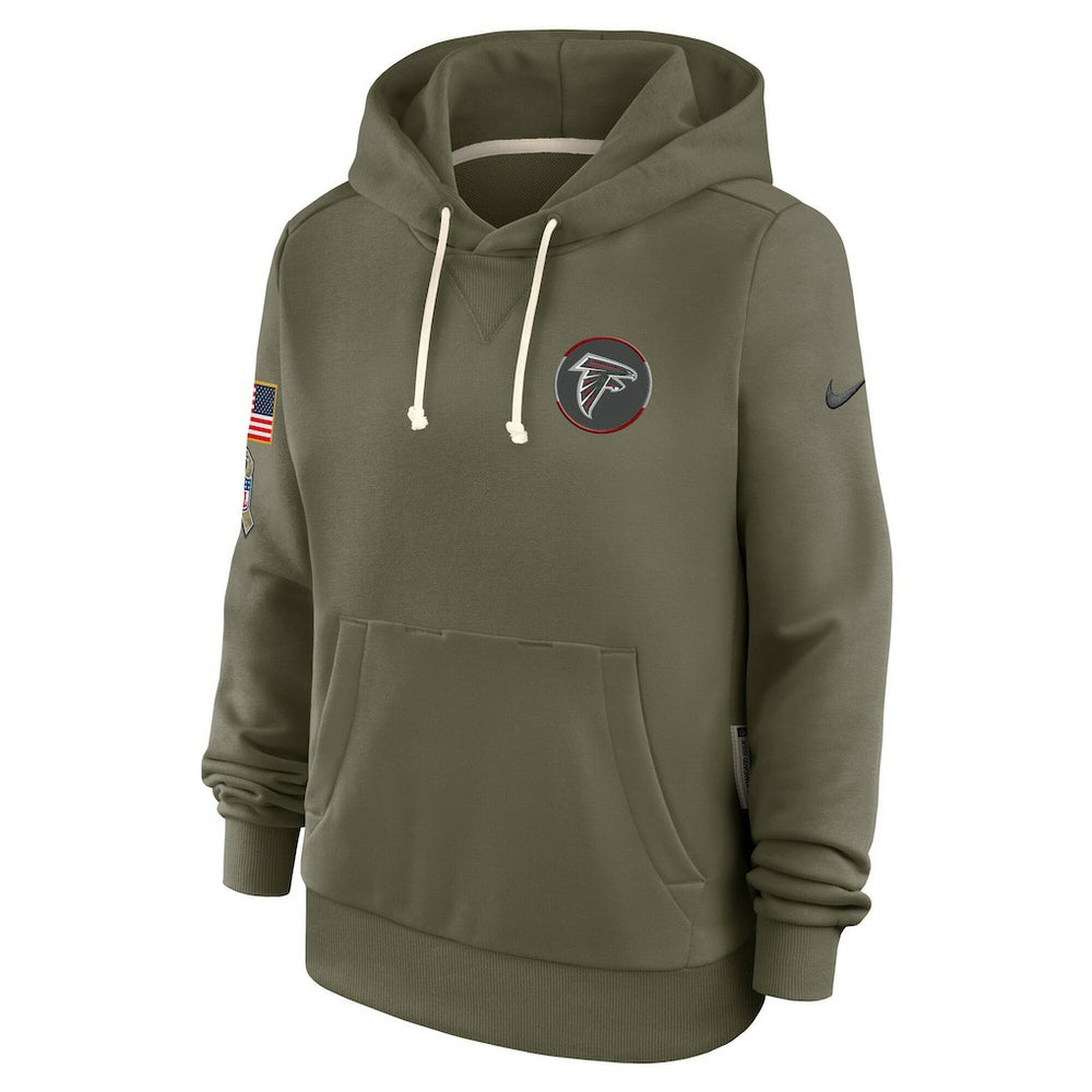 Atlanta Falcons Women's 2025 Salute to Service Sideline Standard Issue Dri-FIT Hoodie Olive