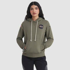 Baltimore Ravens Women's 2025 Salute to Service Sideline Standard Issue Dri-FIT Hoodie Olive
