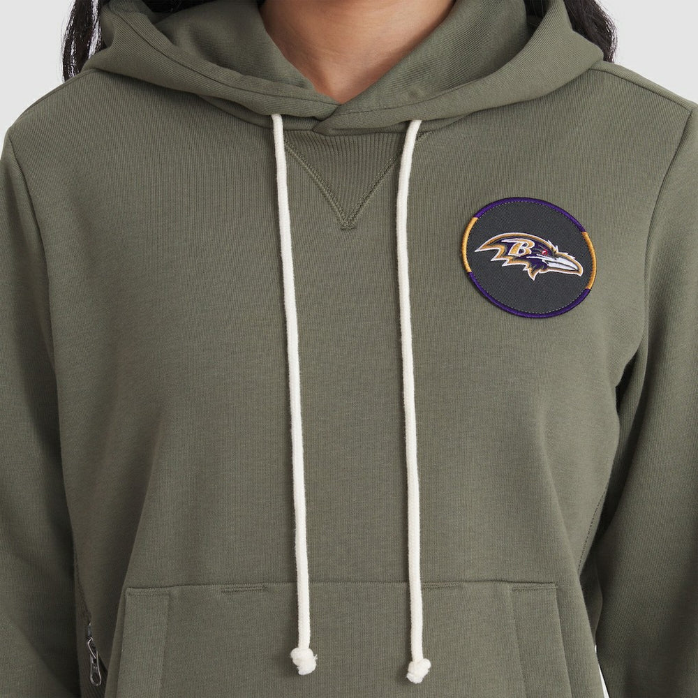 Baltimore Ravens Women's 2025 Salute to Service Sideline Standard Issue Dri-FIT Hoodie Olive