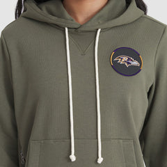 Baltimore Ravens Women's 2025 Salute to Service Sideline Standard Issue Dri-FIT Hoodie Olive