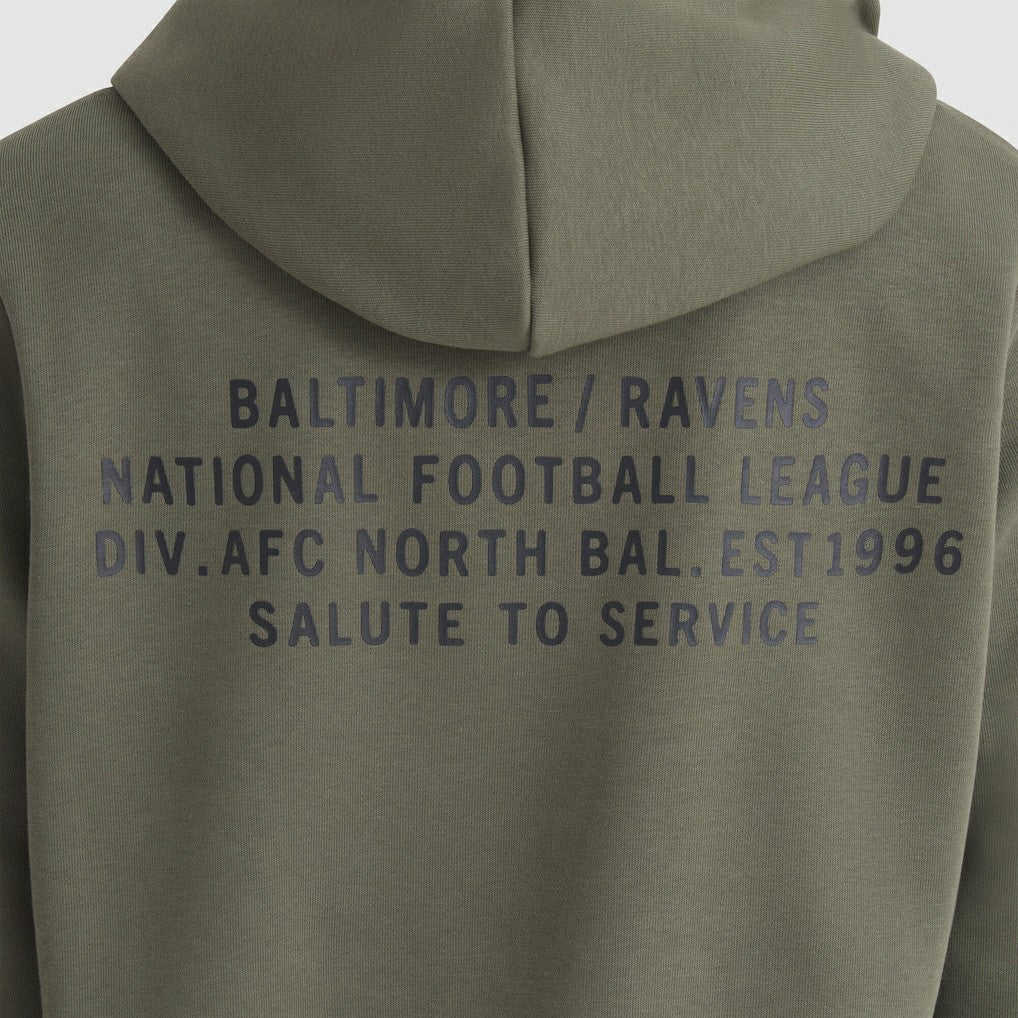 Baltimore Ravens Women's 2025 Salute to Service Sideline Standard Issue Dri-FIT Hoodie Olive