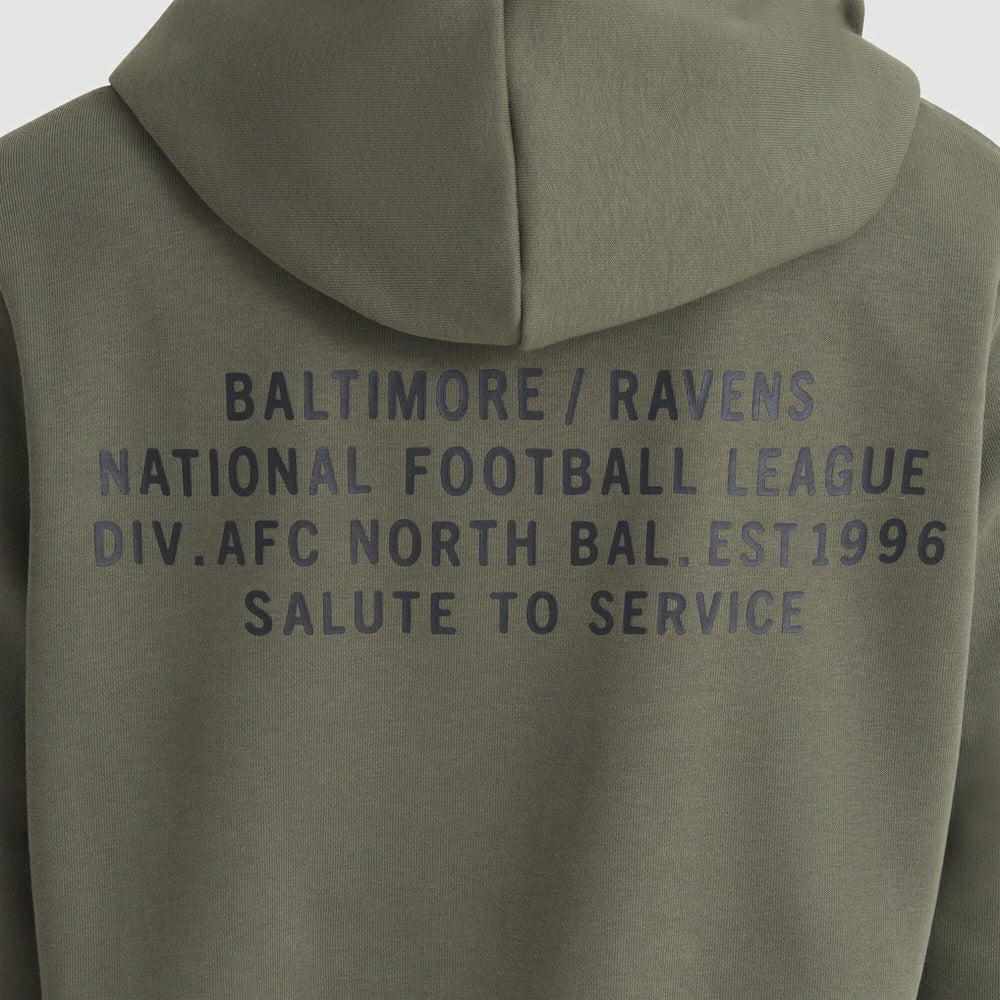 Baltimore Ravens Women's 2025 Salute to Service Sideline Standard Issue Dri-FIT Hoodie Olive