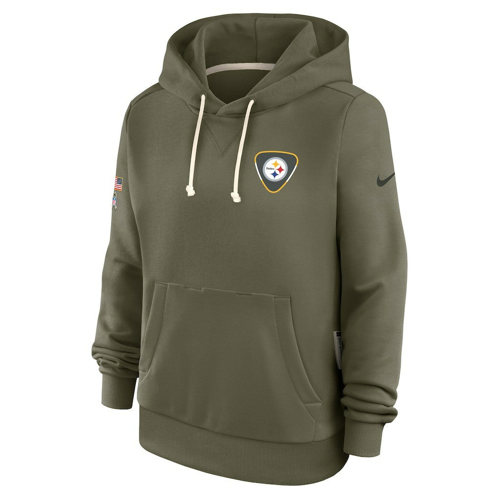 Pittsburgh Steelers Women's 2025 Salute to Service Sideline Standard Issue Dri-FIT Hoodie Olive