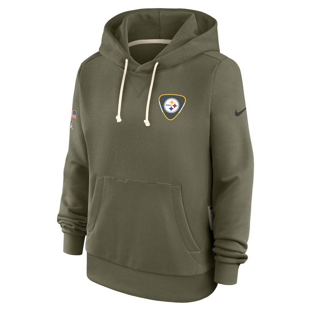 Pittsburgh Steelers Women's 2025 Salute to Service Sideline Standard Issue Dri-FIT Hoodie Olive