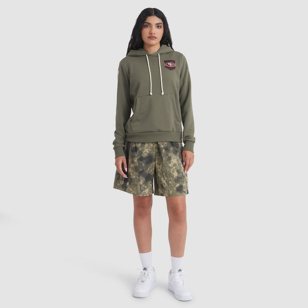 San Francisco 49ers Women's 2025 Salute to Service Sideline Standard Issue Dri-FIT Hoodie Olive