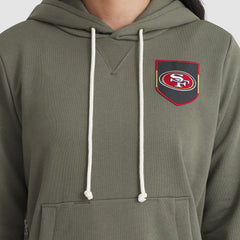 San Francisco 49ers Women's 2025 Salute to Service Sideline Standard Issue Dri-FIT Hoodie Olive