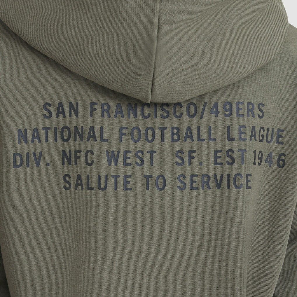 San Francisco 49ers Women's 2025 Salute to Service Sideline Standard Issue Dri-FIT Hoodie Olive