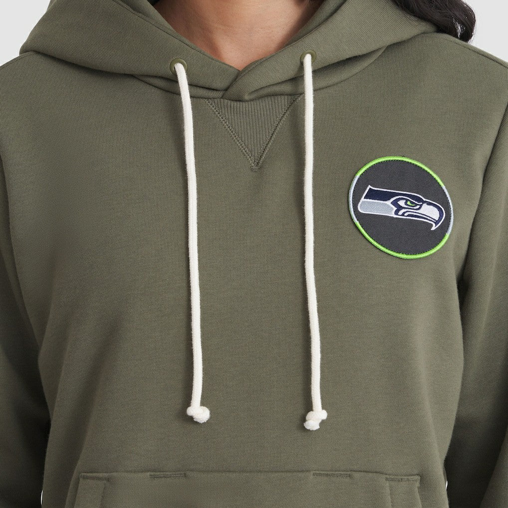 Seattle Seahawks Women's 2025 Salute to Service Sideline Standard Issue Dri-FIT Hoodie Olive