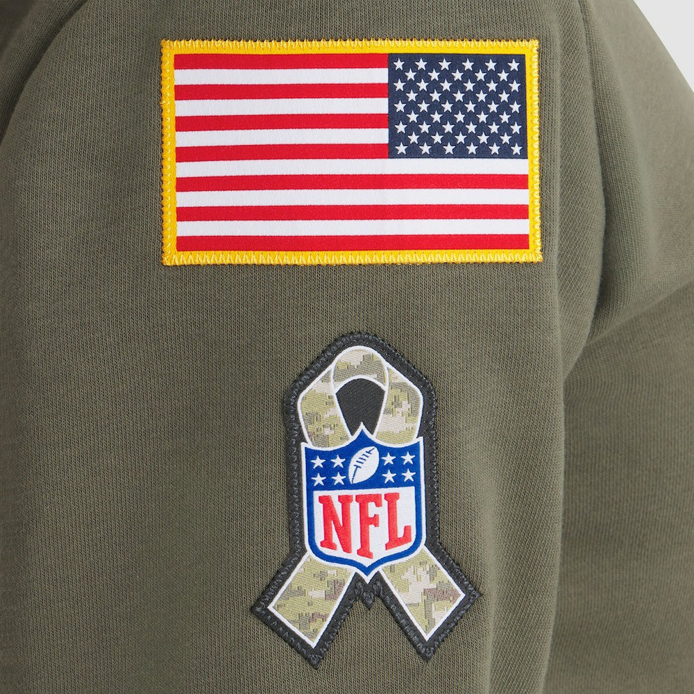 Seattle Seahawks Women's 2025 Salute to Service Sideline Standard Issue Dri-FIT Hoodie Olive