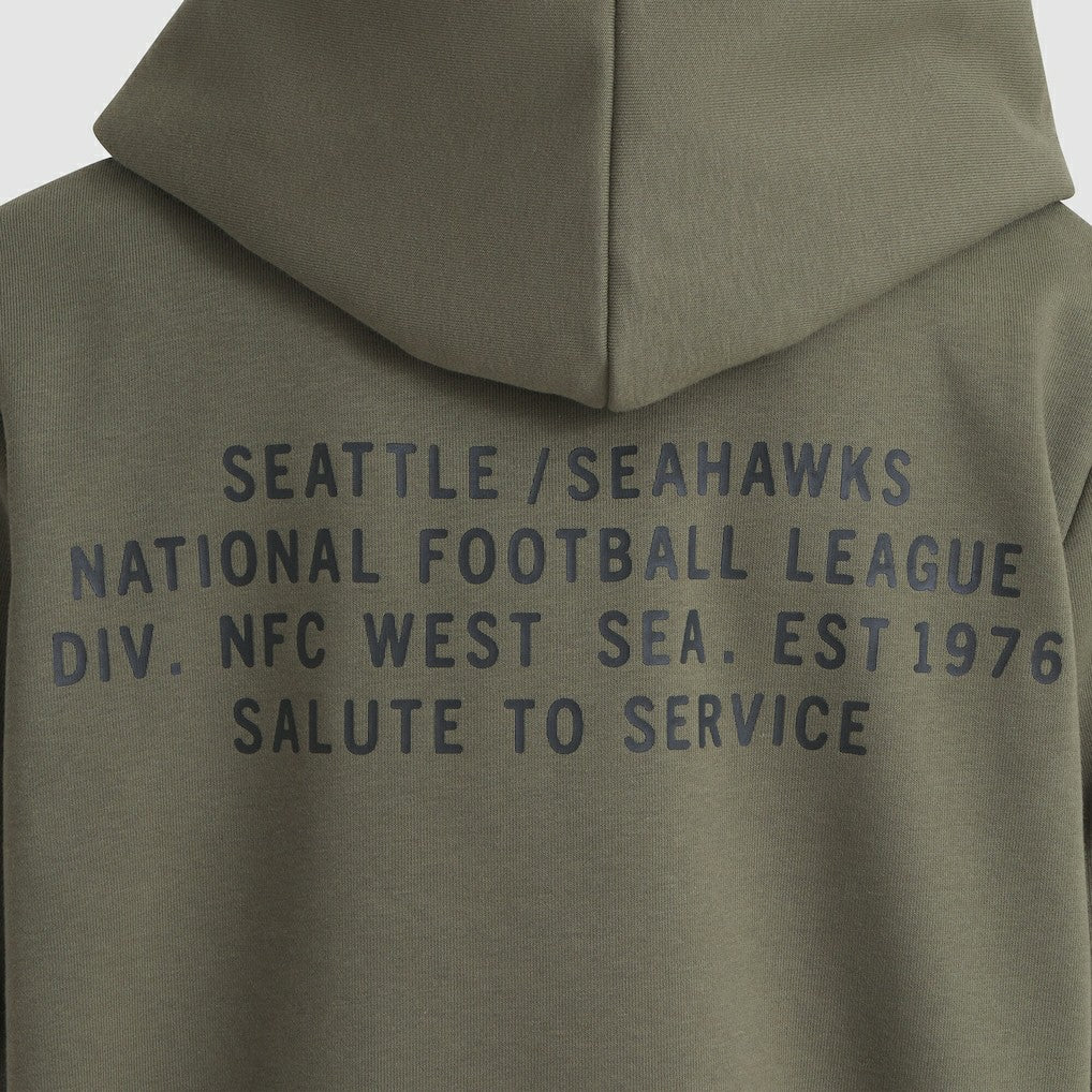 Seattle Seahawks Women's 2025 Salute to Service Sideline Standard Issue Dri-FIT Hoodie Olive