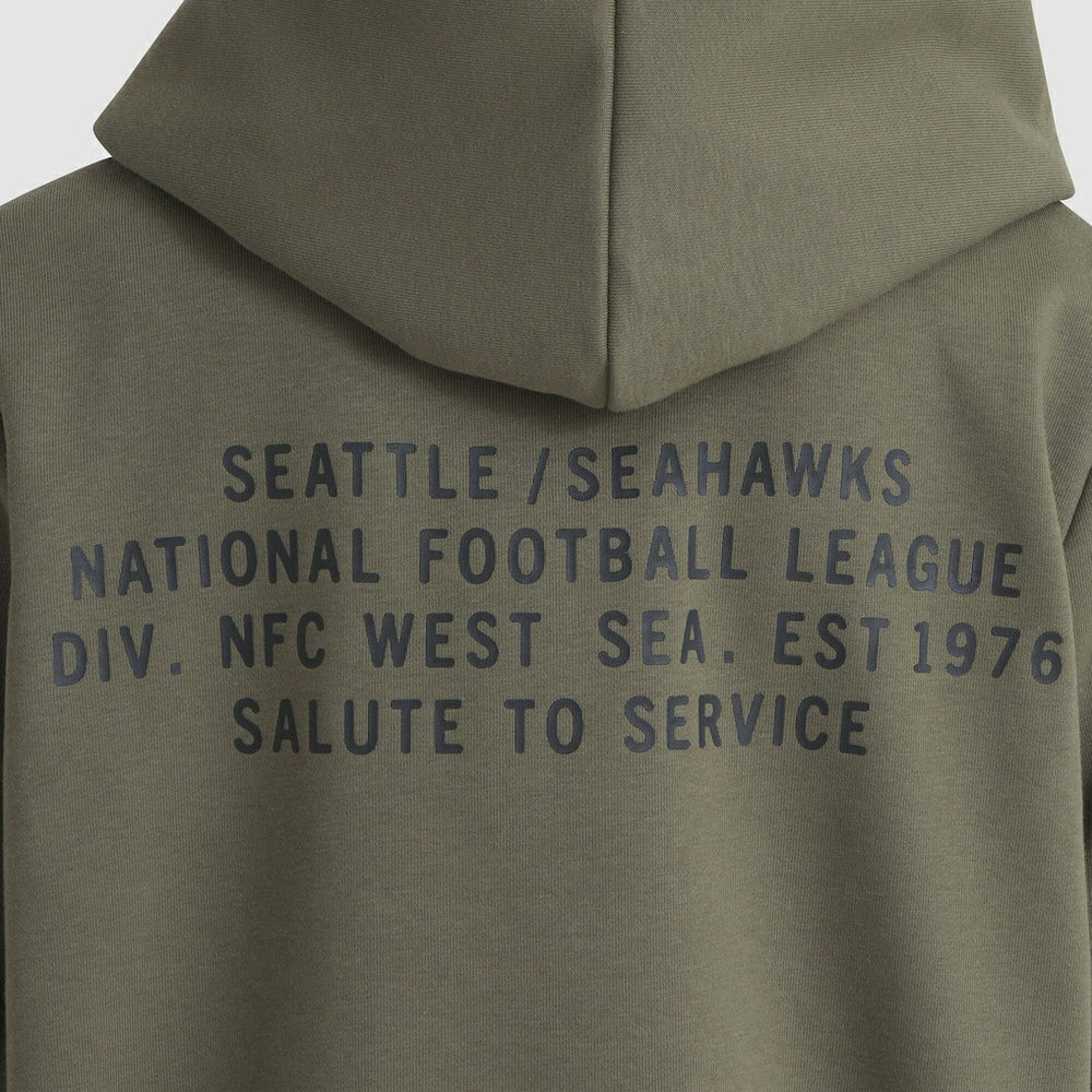 Seattle Seahawks Women's 2025 Salute to Service Sideline Standard Issue Dri-FIT Hoodie Olive