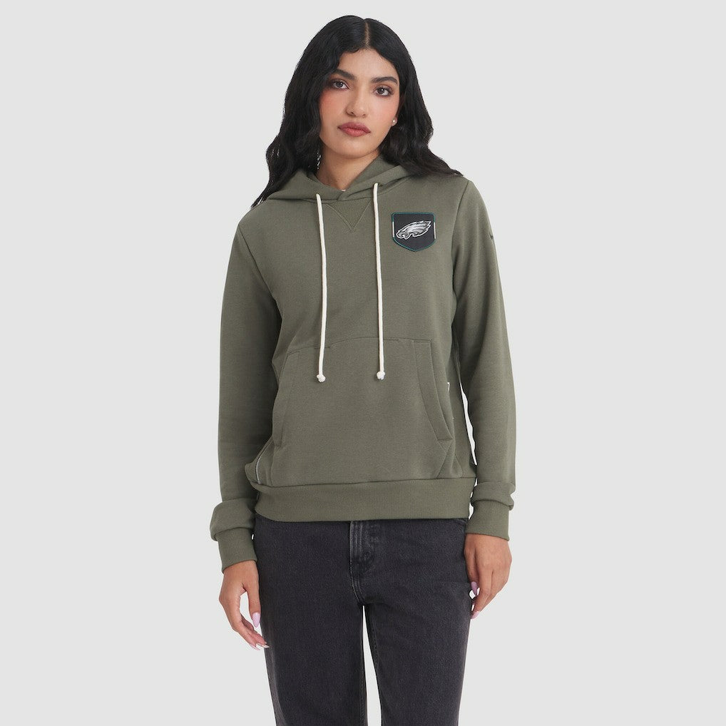 Philadelphia Eagles Women's 2025 Salute to Service Sideline Standard Issue Dri-FIT Hoodie Olive