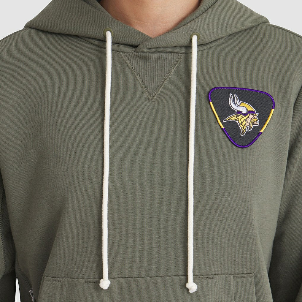 Minnesota Vikings Women's 2025 Salute to Service Sideline Standard Issue Dri-FIT Hoodie Olive