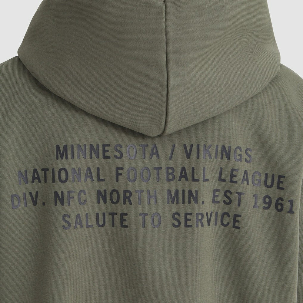 Minnesota Vikings Women's 2025 Salute to Service Sideline Standard Issue Dri-FIT Hoodie Olive