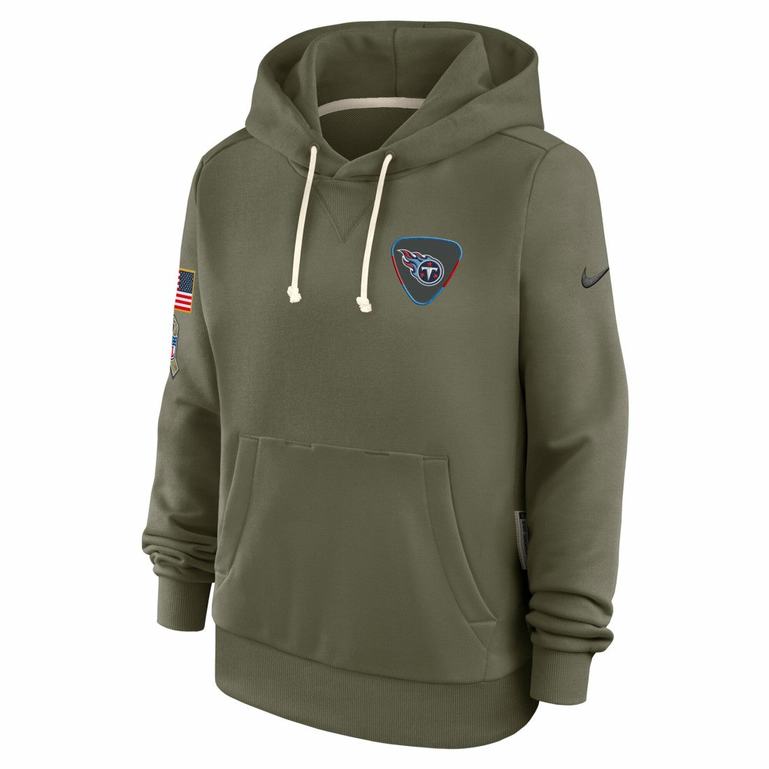 Tennessee Titans Women's 2025 Salute to Service Sideline Standard Issue Dri-FIT Hoodie Olive